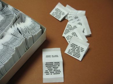 600pcs Custom  Woven Care Labels