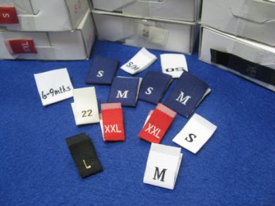 50pcs Custom Woven Size Labels