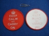 "KEEP CALM AND CARRY ON" Woven Badge